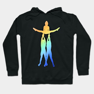 Women’s trio doing straddle on double support Hoodie